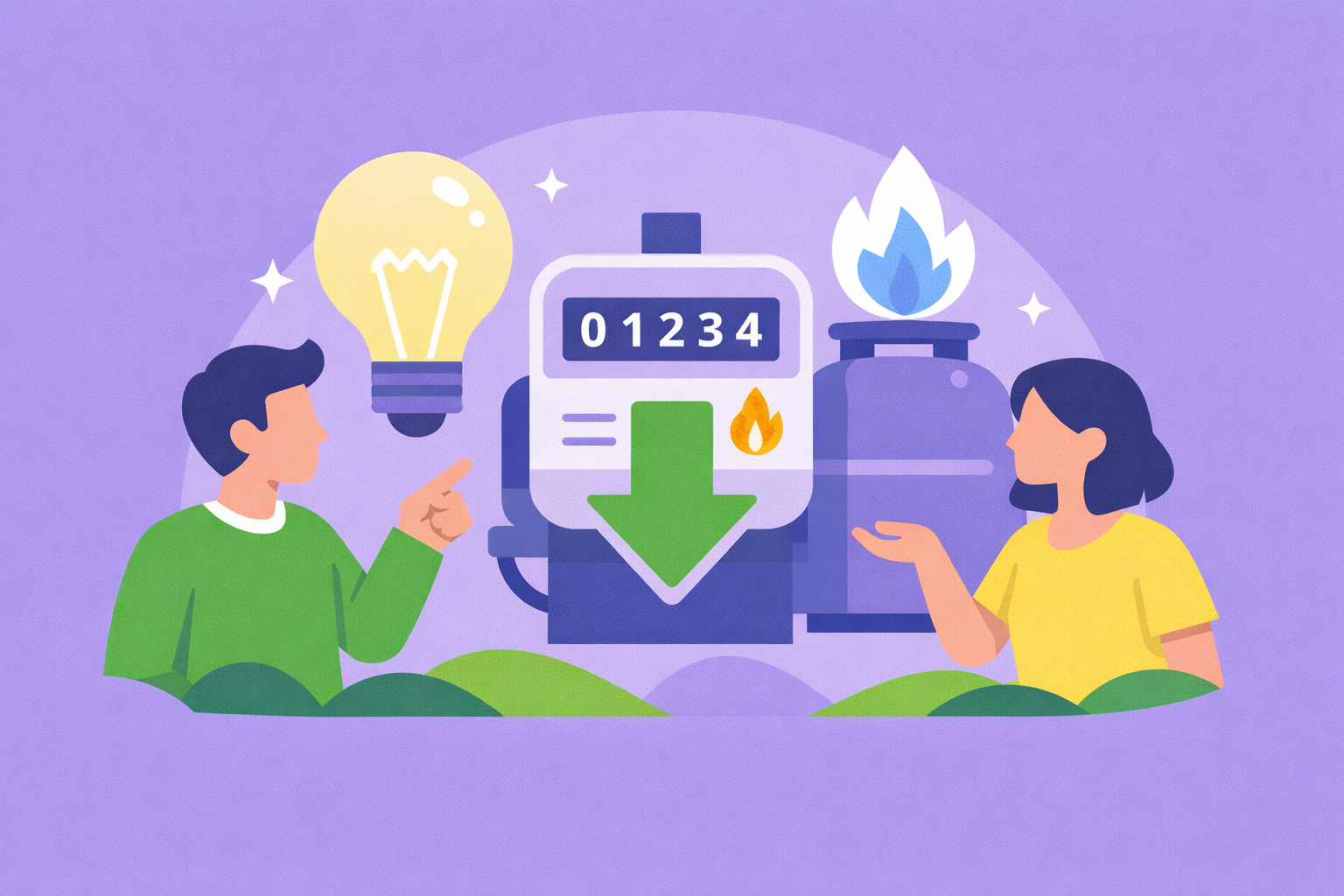 Ilustración de ahorro en energía